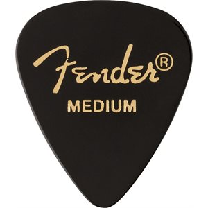 FENDER - Médiators en celluloïd moyen - Noir - ensemble de 12 pick